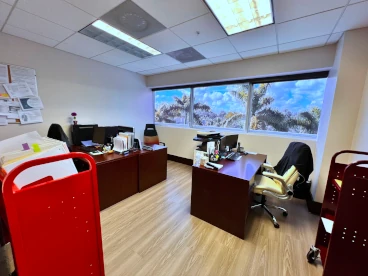 Photo of desks and computers in MyCRC's office.